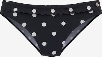 LASCANA Bikini Bottoms in Black: front