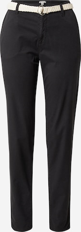 ESPRIT Regular Chino Pants in Black: front