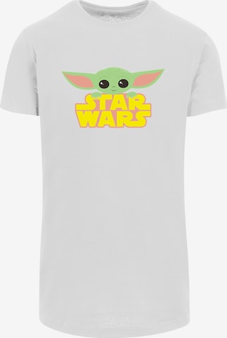T-Shirt 'Star Wars Mandalorian Child' F4NT4STIC en blanc : devant