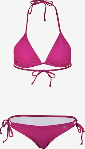 BECO the world of aquasports Triangle Bikini in Pink: front
