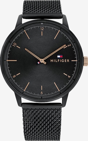 TOMMY HILFIGER Analog klokke i svart: forside