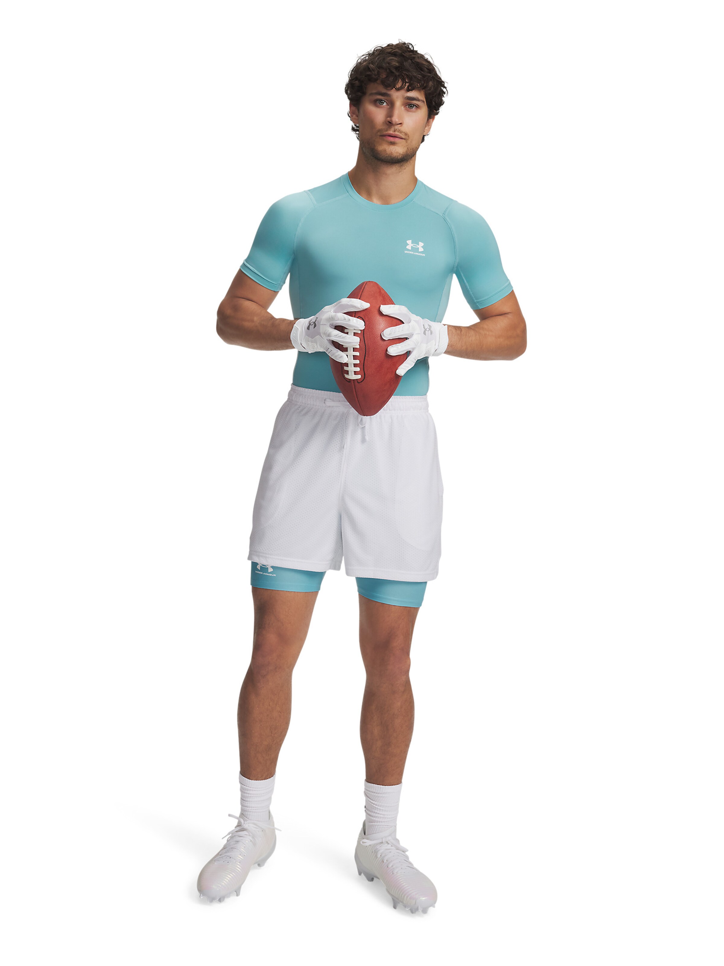 UNDER ARMOUR Skinny Sportbroek in Blauw: voorkant