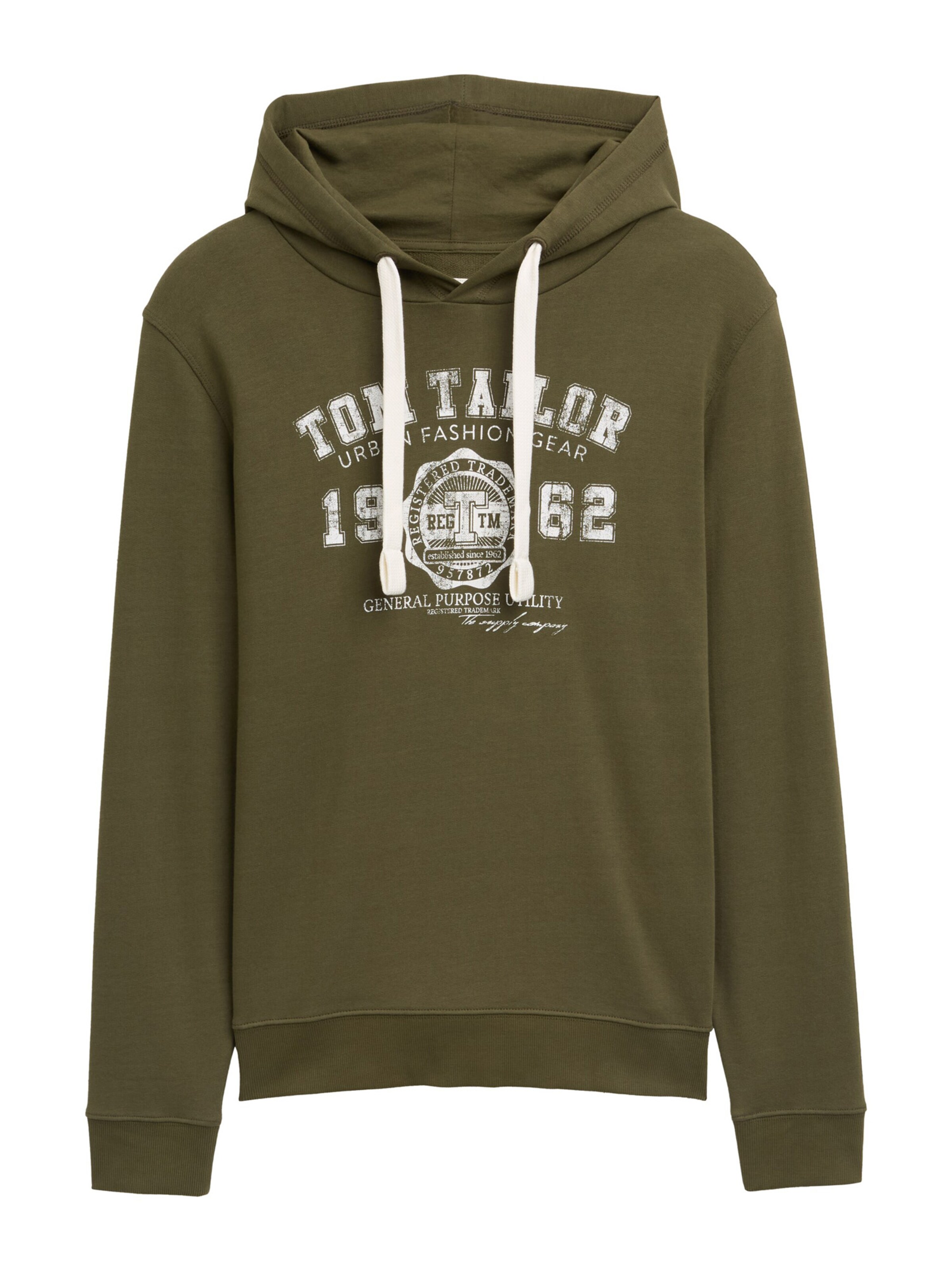 TOM TAILOR Sweatshirt in Groen: voorkant