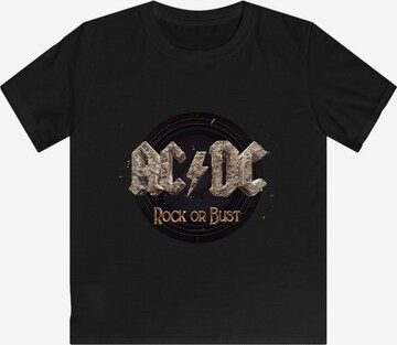 T-Shirt 'ACDC Rock Or Bust' F4NT4STIC en noir : devant