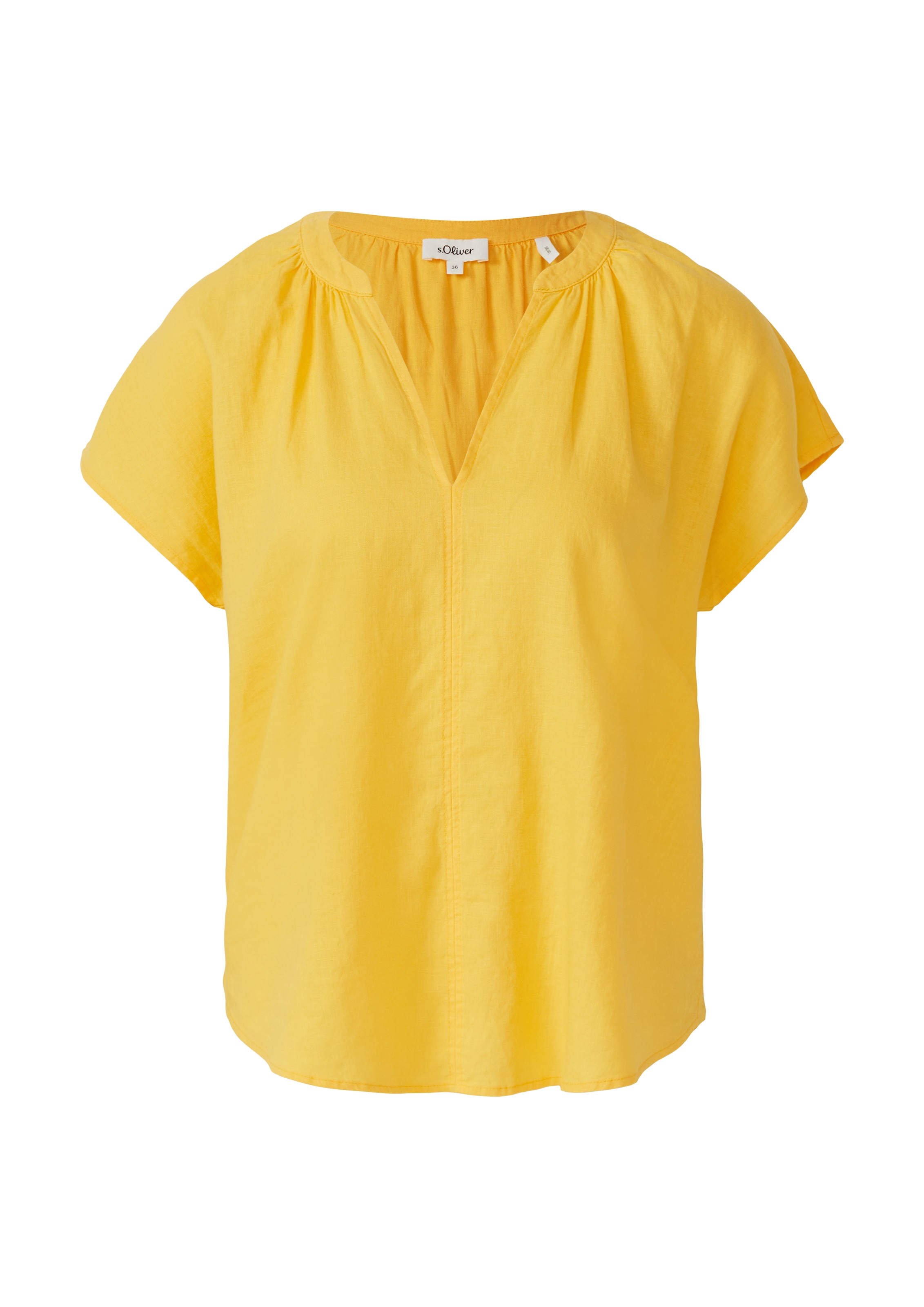 s.Oliver Blouse in Geel: voorkant