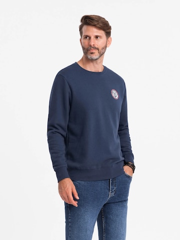 Ombre Sweatshirt 'OM-SSNZ-0134' in Blauw: voorkant