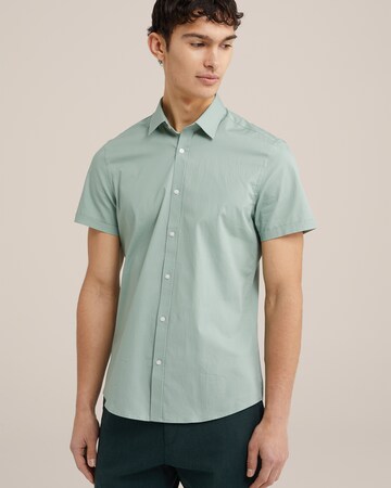 WE Fashion - Slim Fit Camisa em verde