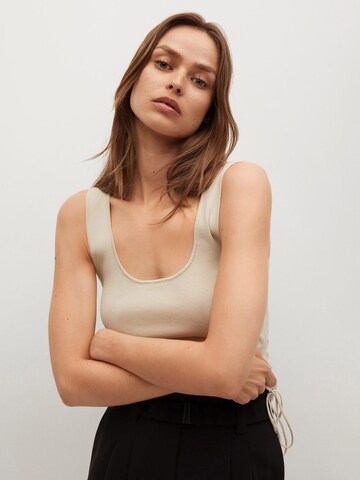 MANGO Top 'GADERI' in Beige: predná strana