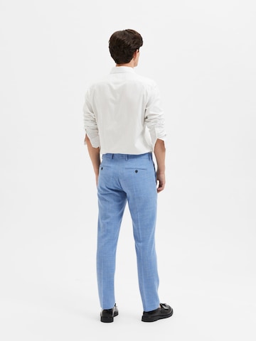 SELECTED HOMME Regular Pleated Pants 'Oasis' in Blue
