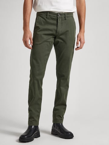 Pepe Jeans Slim fit Chino Pants 'CHARLY' in Green: front