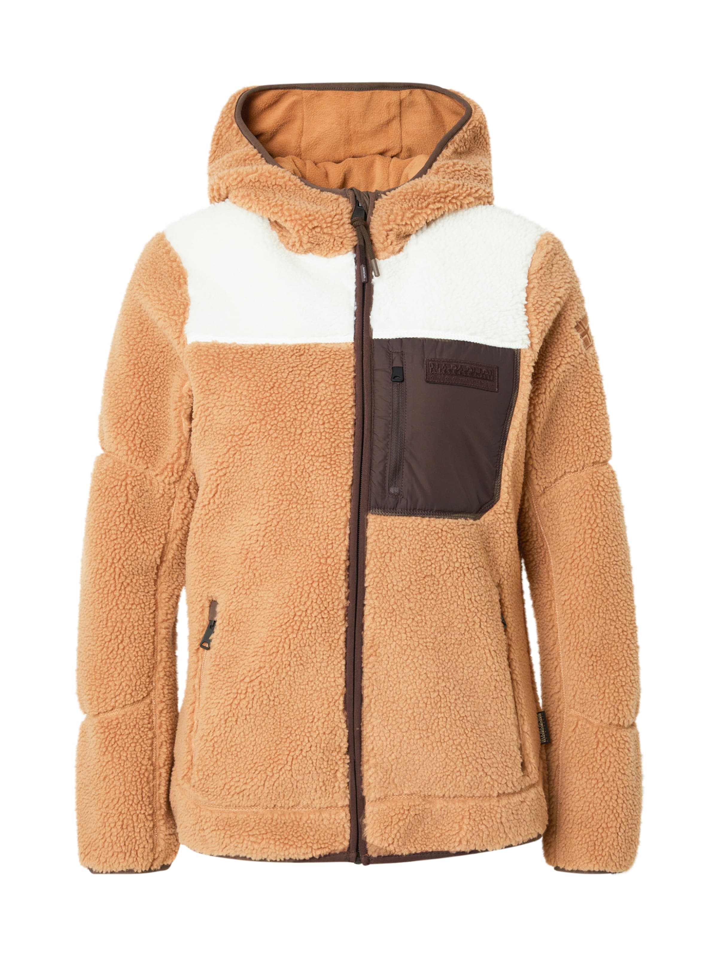 NAPAPIJRI Fleecetakki 'YUPIK' värissä ruskea: etupuoli