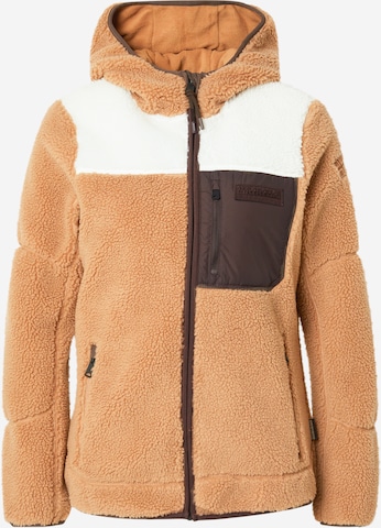 NAPAPIJRI - Chaqueta polar 'YUPIK' en marrón: frente