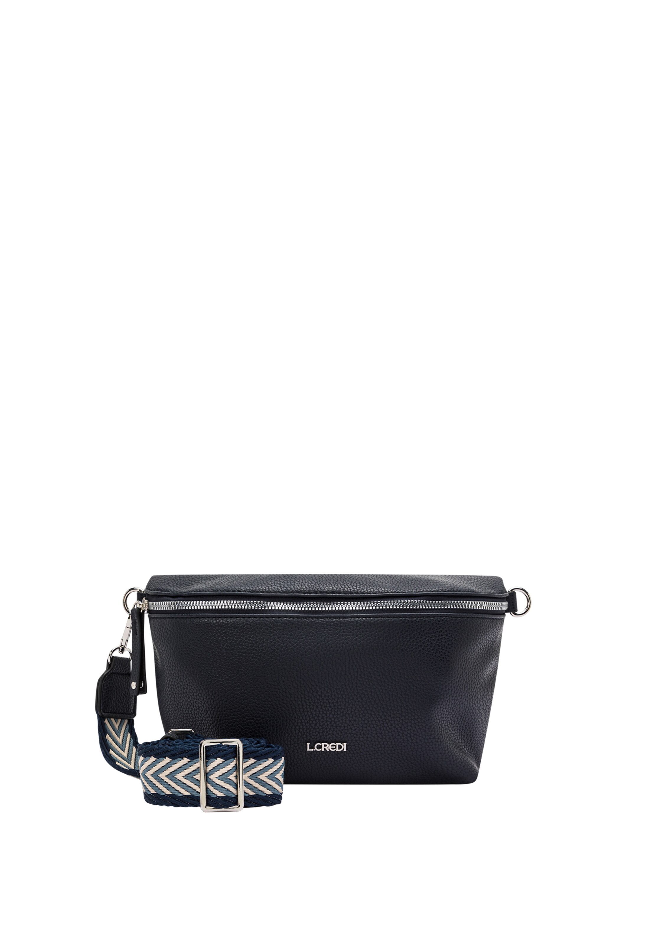L.CREDI Crossbody Bag in Blue: front