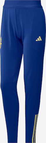 ADIDAS PERFORMANCE Slimfit Sportbroek in Blauw: voorkant