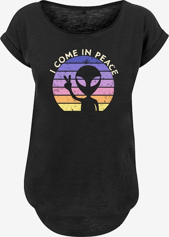 T-shirt 'Alien Peace Sunset' F4NT4STIC en noir : devant