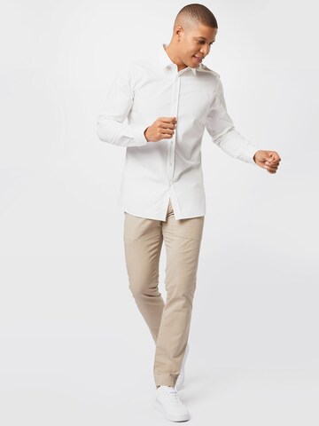 HUGO Slim Fit Hemd 'Elisha02' in Weiß