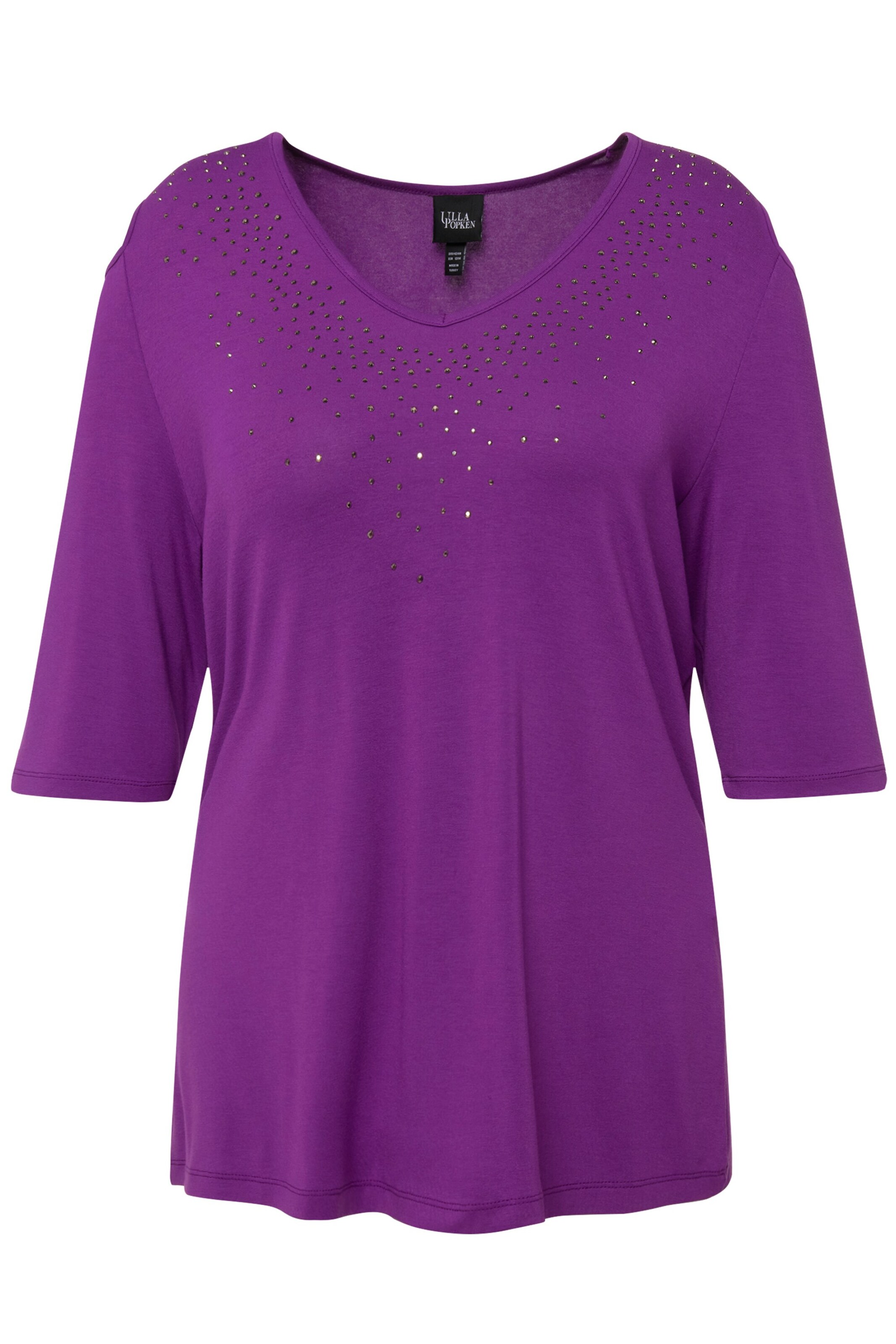 T-shirt Ulla Popken en violet : devant