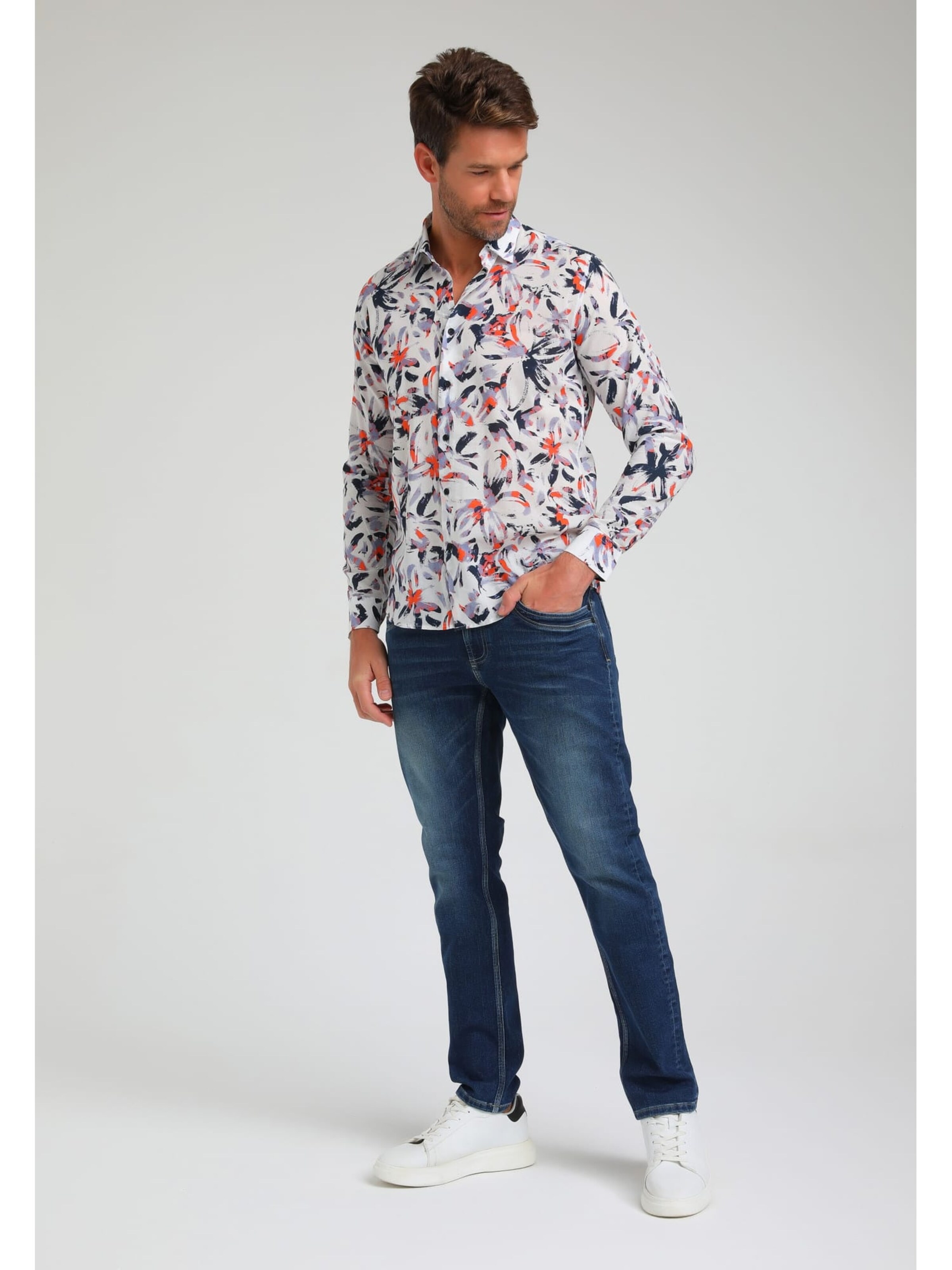 Gabbiano Comfort fit Overhemd in Wit