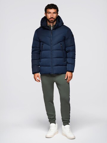 Ombre Winterjas 'OM-JAHP-0304' in Blauw