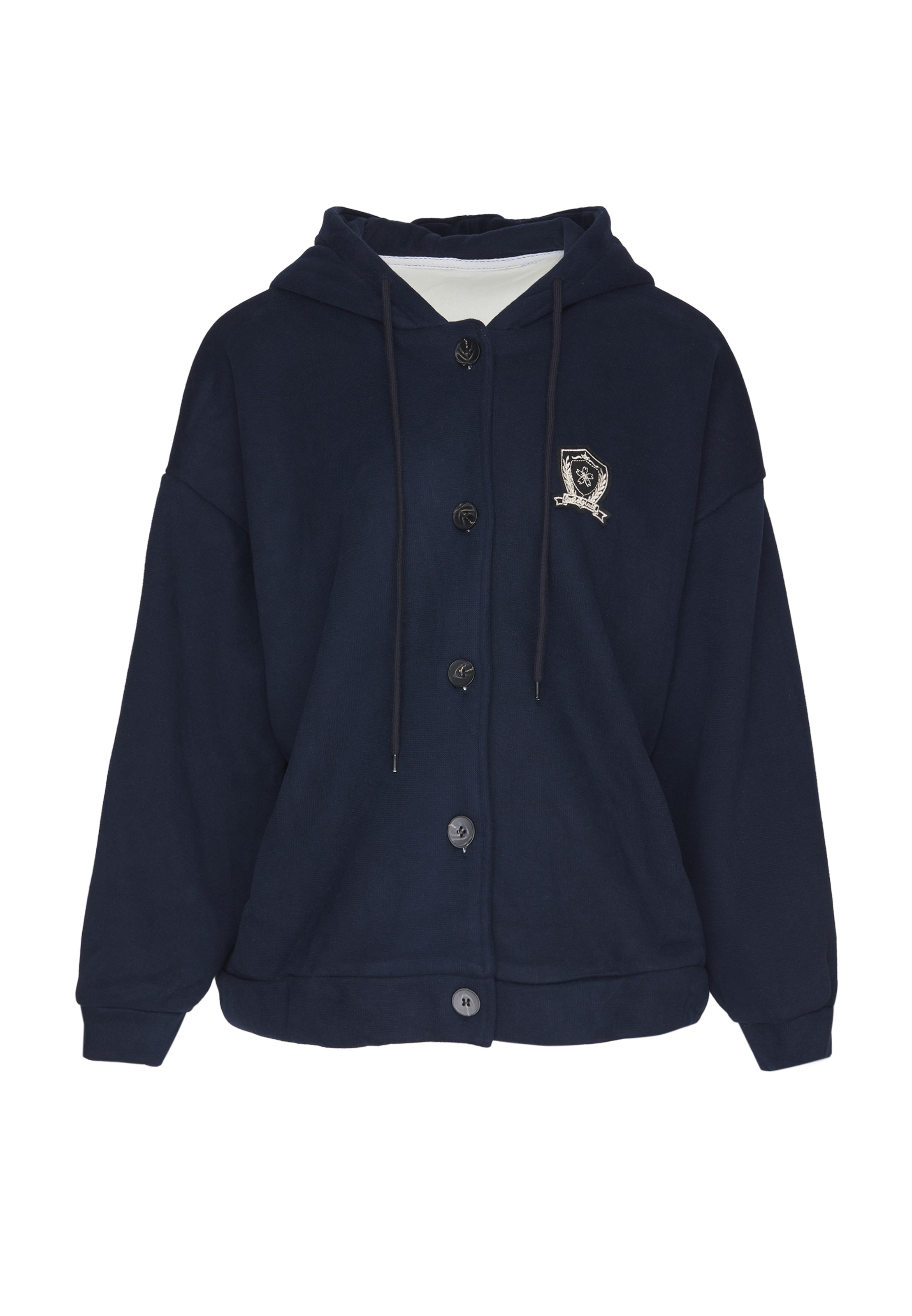 MYMO - Sudadera con cremallera en azul: frente