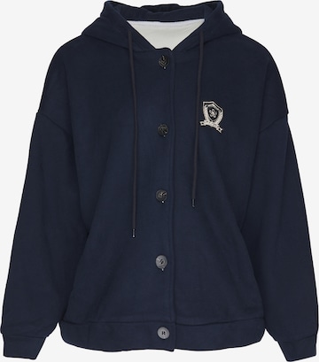MYMO - Sudadera con cremallera en azul: frente