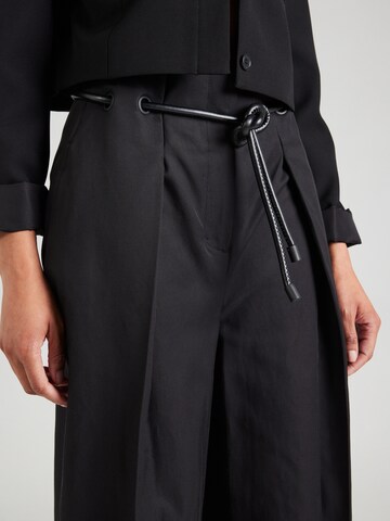 3.1 Phillip Lim - Perna larga Calças com pregas 'ORIGAMI' em preto