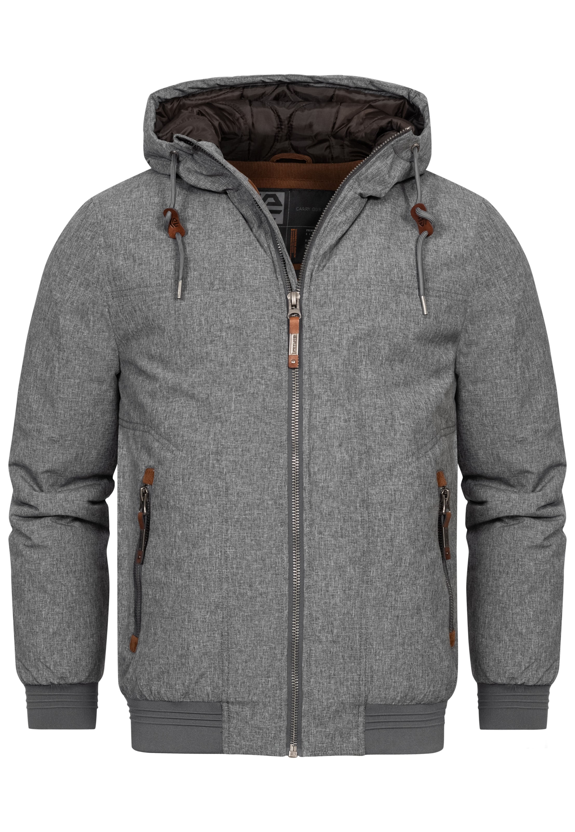 INDICODE JEANS Between-season jacket in Grey: front