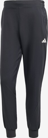 ADIDAS PERFORMANCE Regular Workout Pants in Black: front