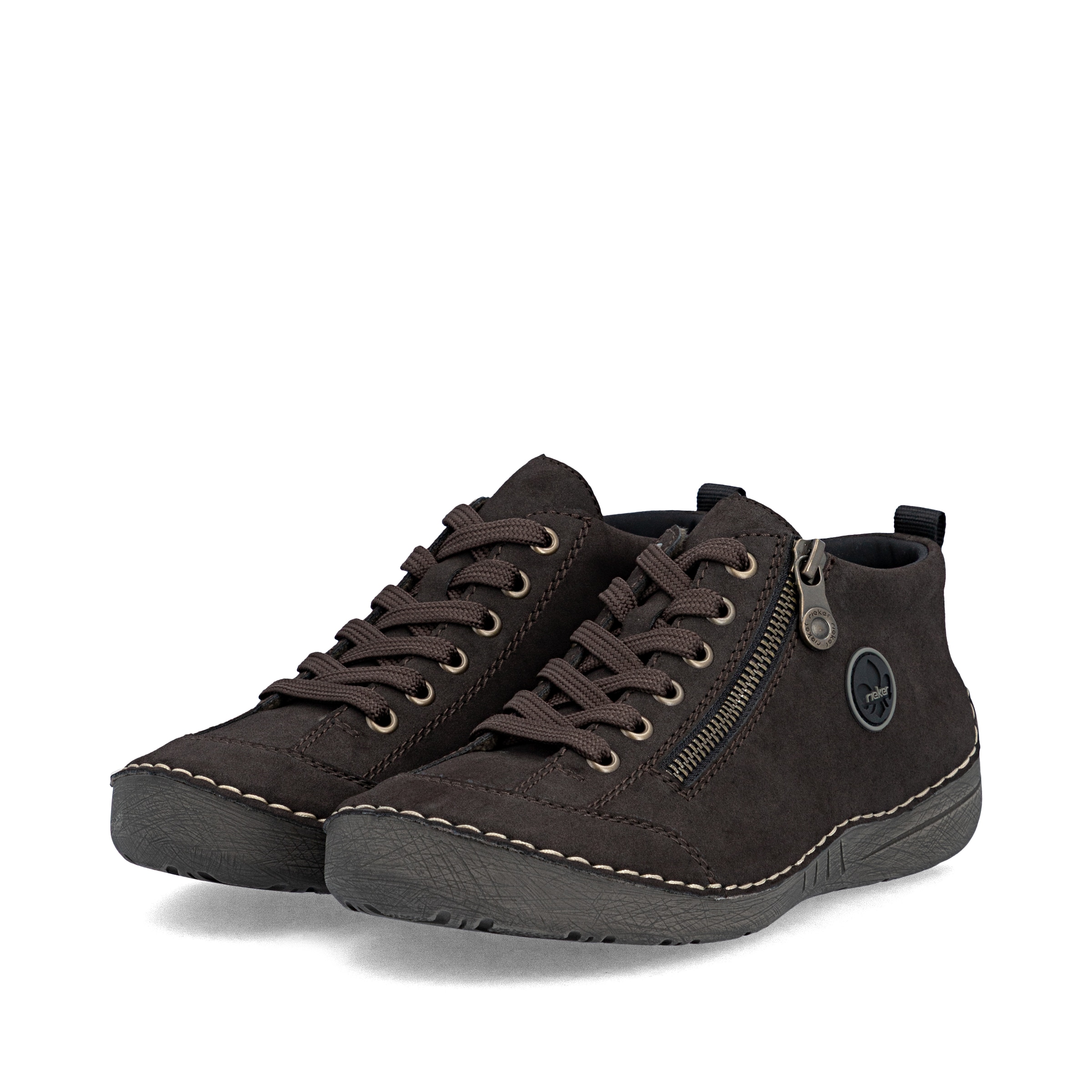 Bottines à lacets Rieker en marron