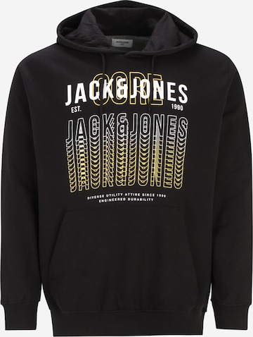Jack & Jones Plus Sweatshirt 'CYBER' in Schwarz: predná strana