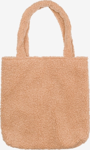 styleBREAKER Shoulder Bag 'Teddyfell Beuteltasche' in Beige: front