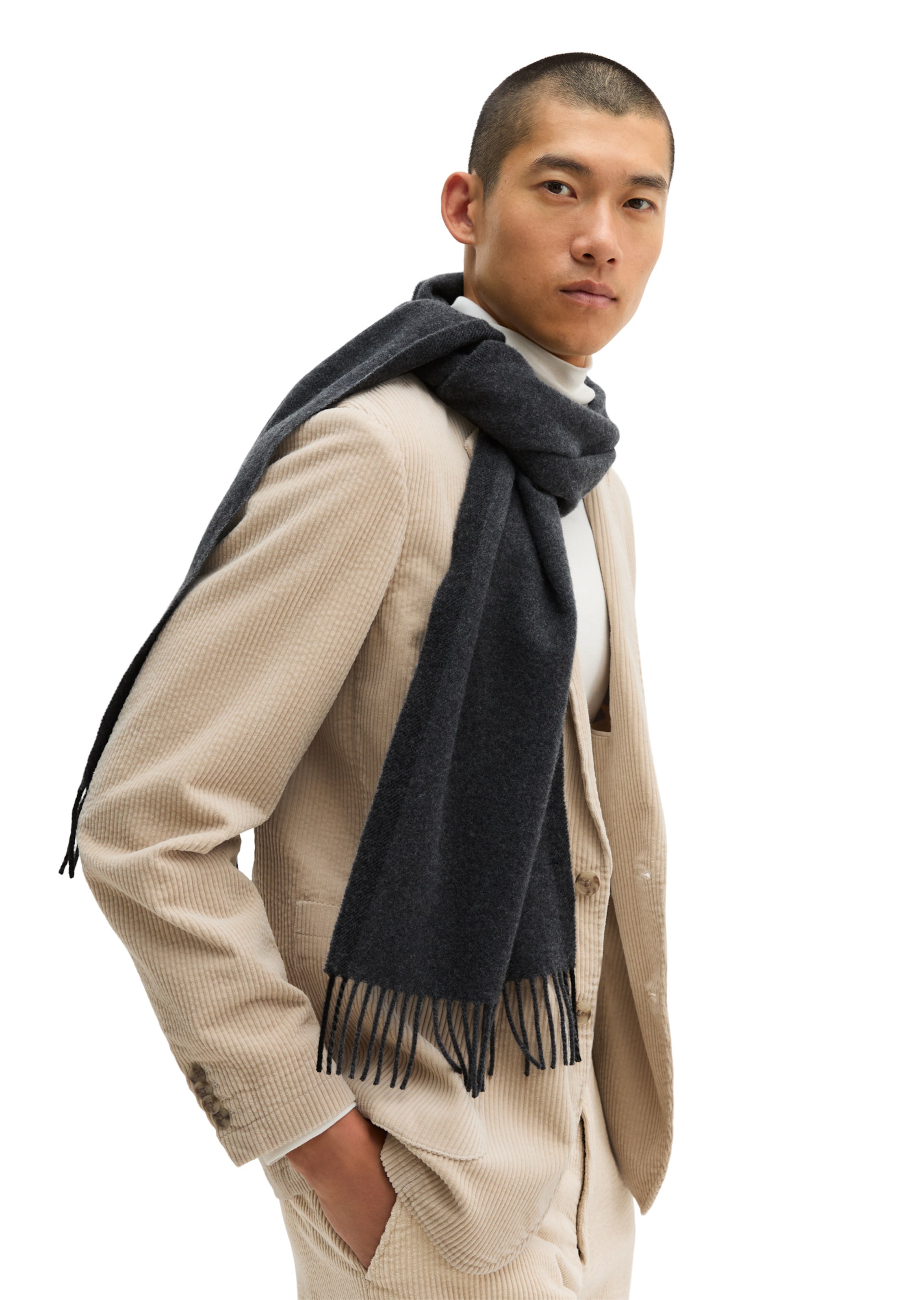 Marc O'Polo Scarf in Grey: front