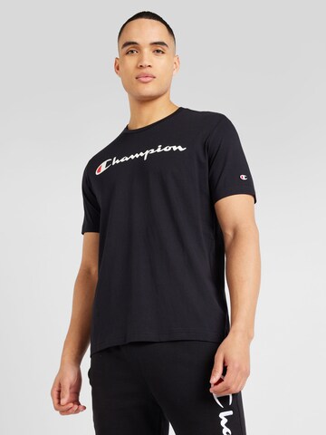 Champion Authentic Athletic Apparel - Camisa em preto: frente