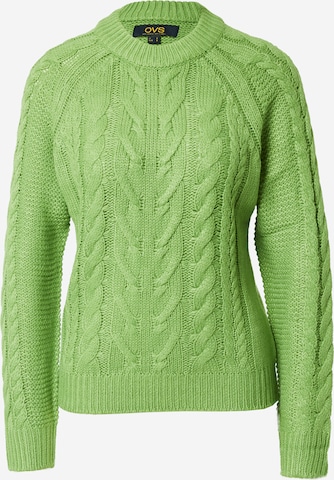 OVS - Pullover 'CABLE' em verde: frente