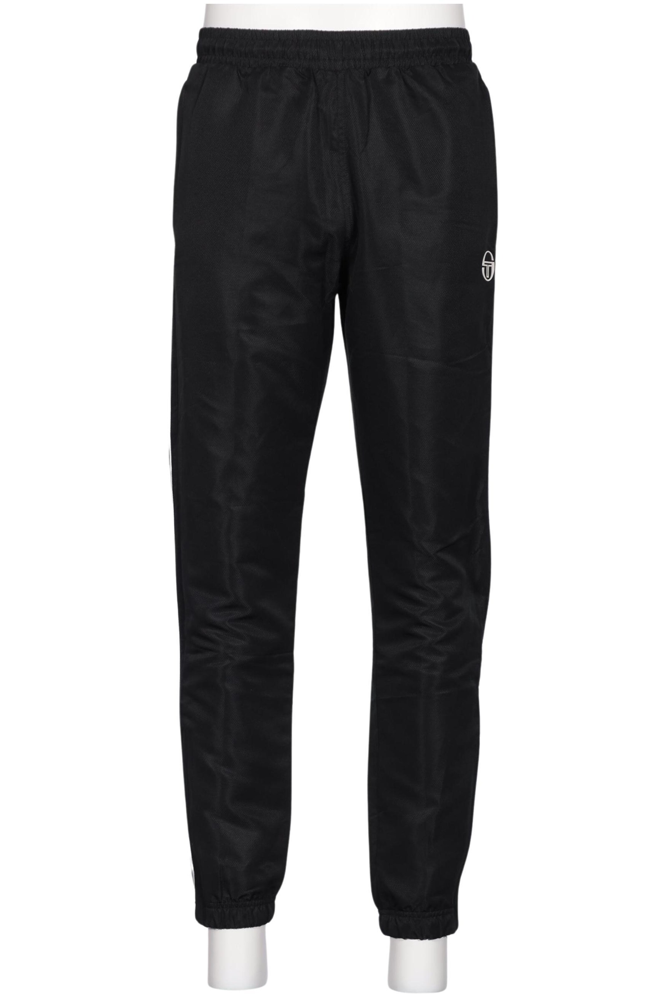 Sergio Tacchini Stoffhose 31-32 in Schwarz: Vorderseite
