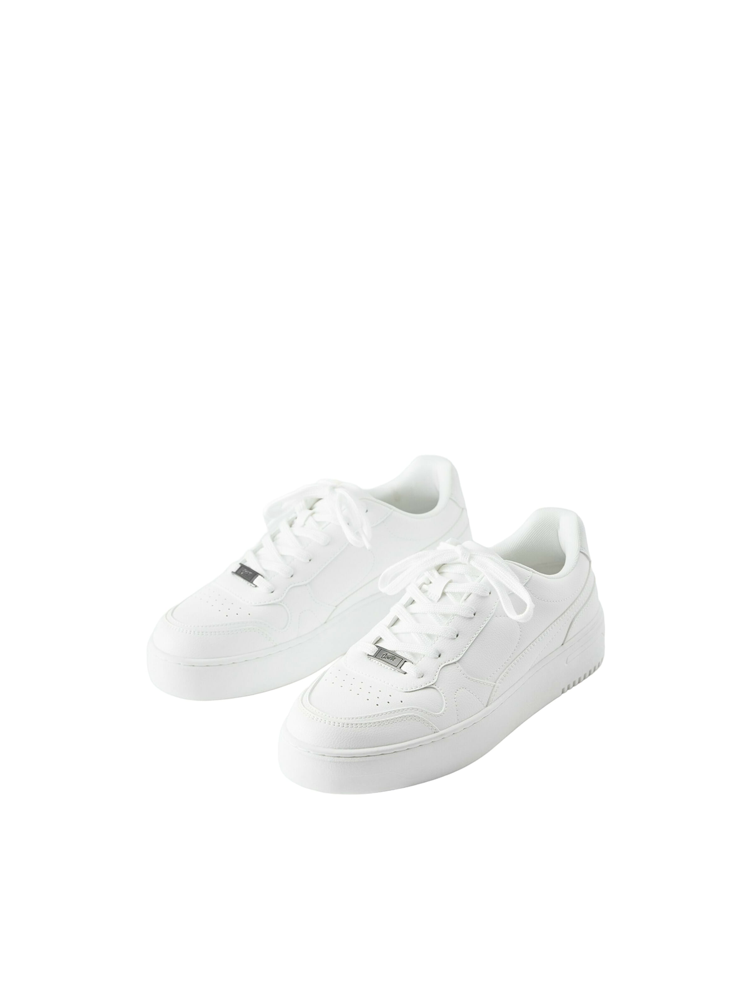 Sneaker low 'BAMBA' de la Pull&Bear pe alb