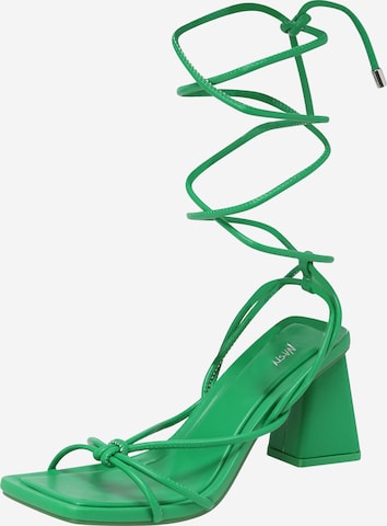 Sandales Nasty Gal en vert : devant