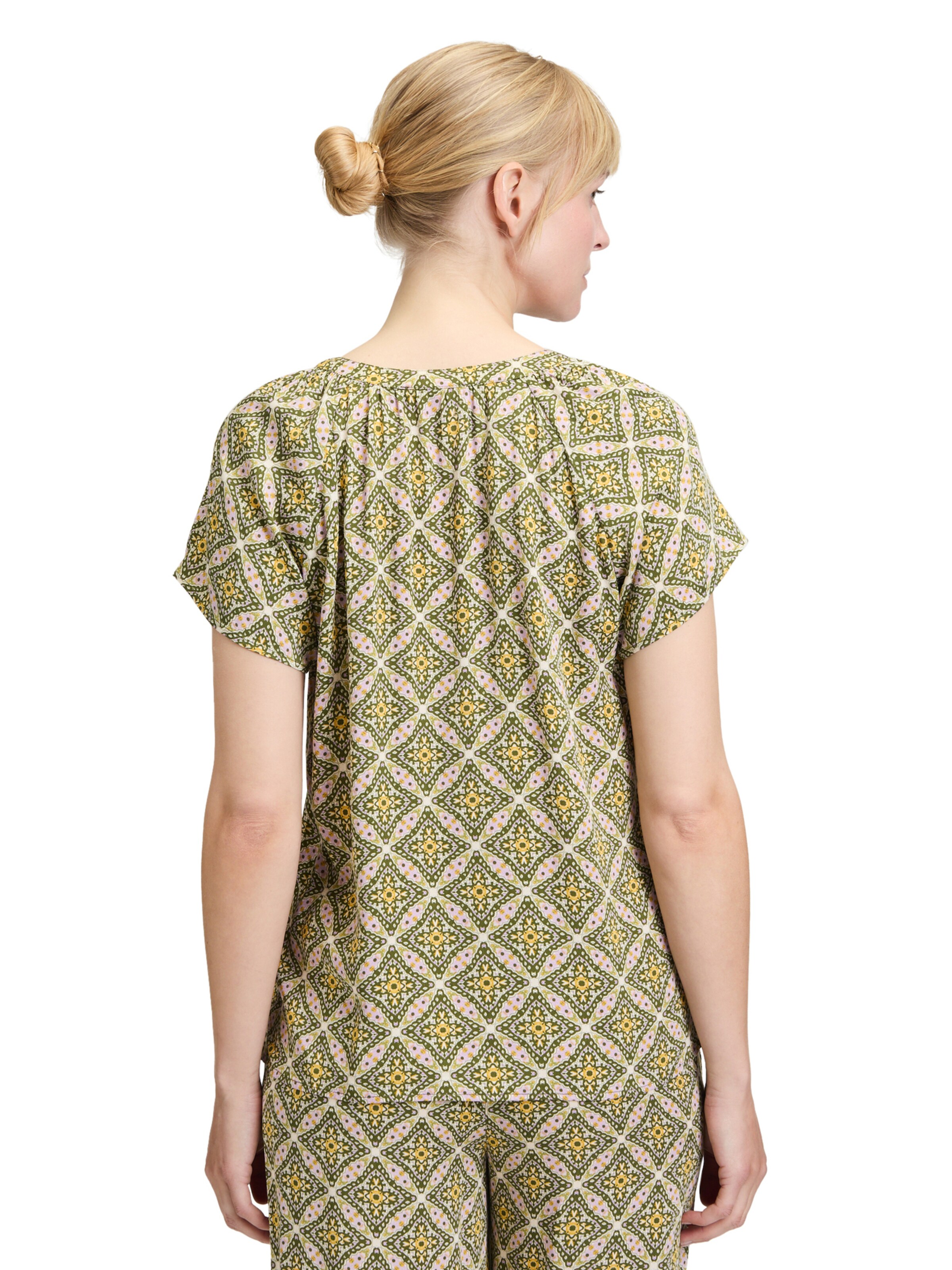 Cartoon Bluse in Grün