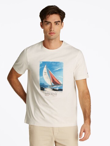 TOMMY HILFIGER Μπλουζάκι σε μπεζ: μπροστά