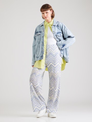 s.Oliver BLACK LABEL Wide leg Broek in Blauw