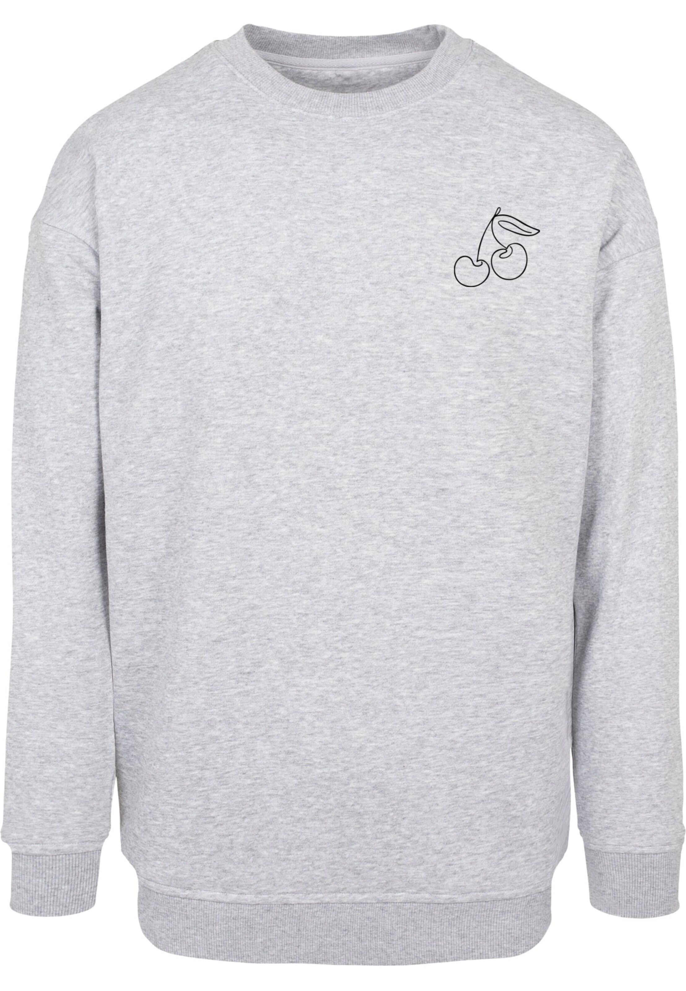 Merchcode Sweatshirt 'Cherry' in Grey: front