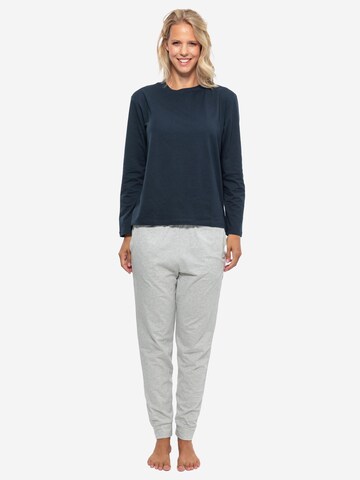 SCHIESSER Pajama 'Cotton' in Grey