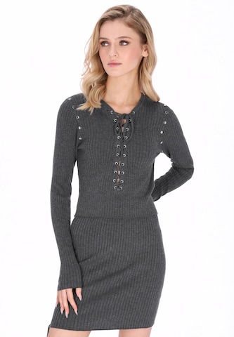 Pull-over myMo ROCKS en gris : devant