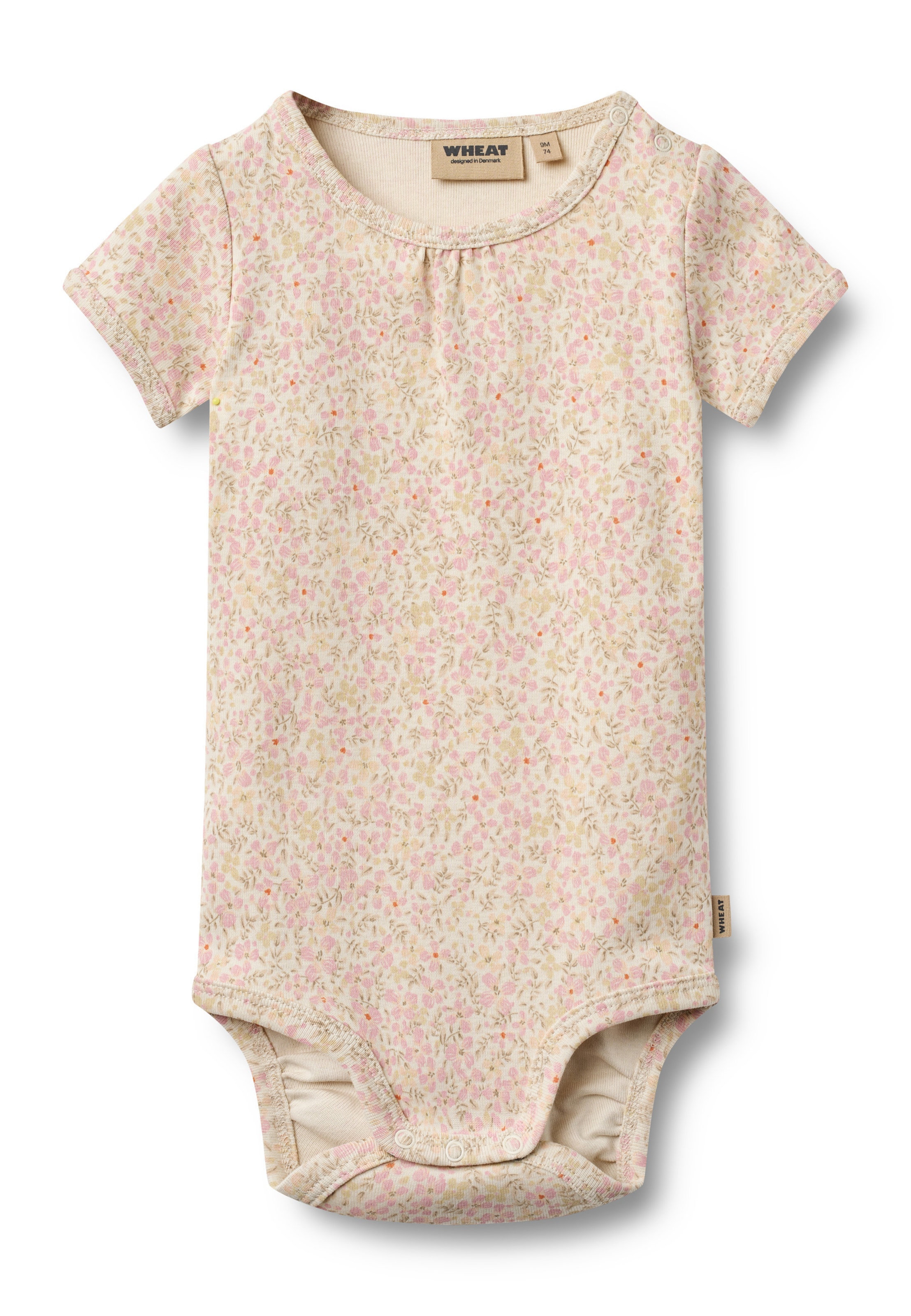 Barboteuse / body 'Linette' WHEAT en beige : devant