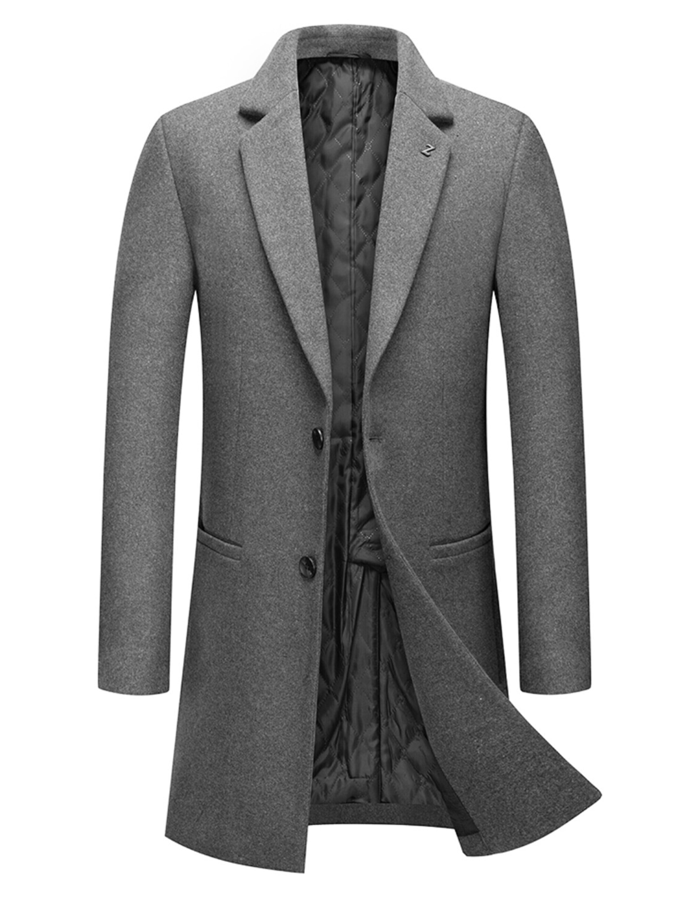 ALLTHEMEN Winter Coat 'Herbstgold' in Grey
