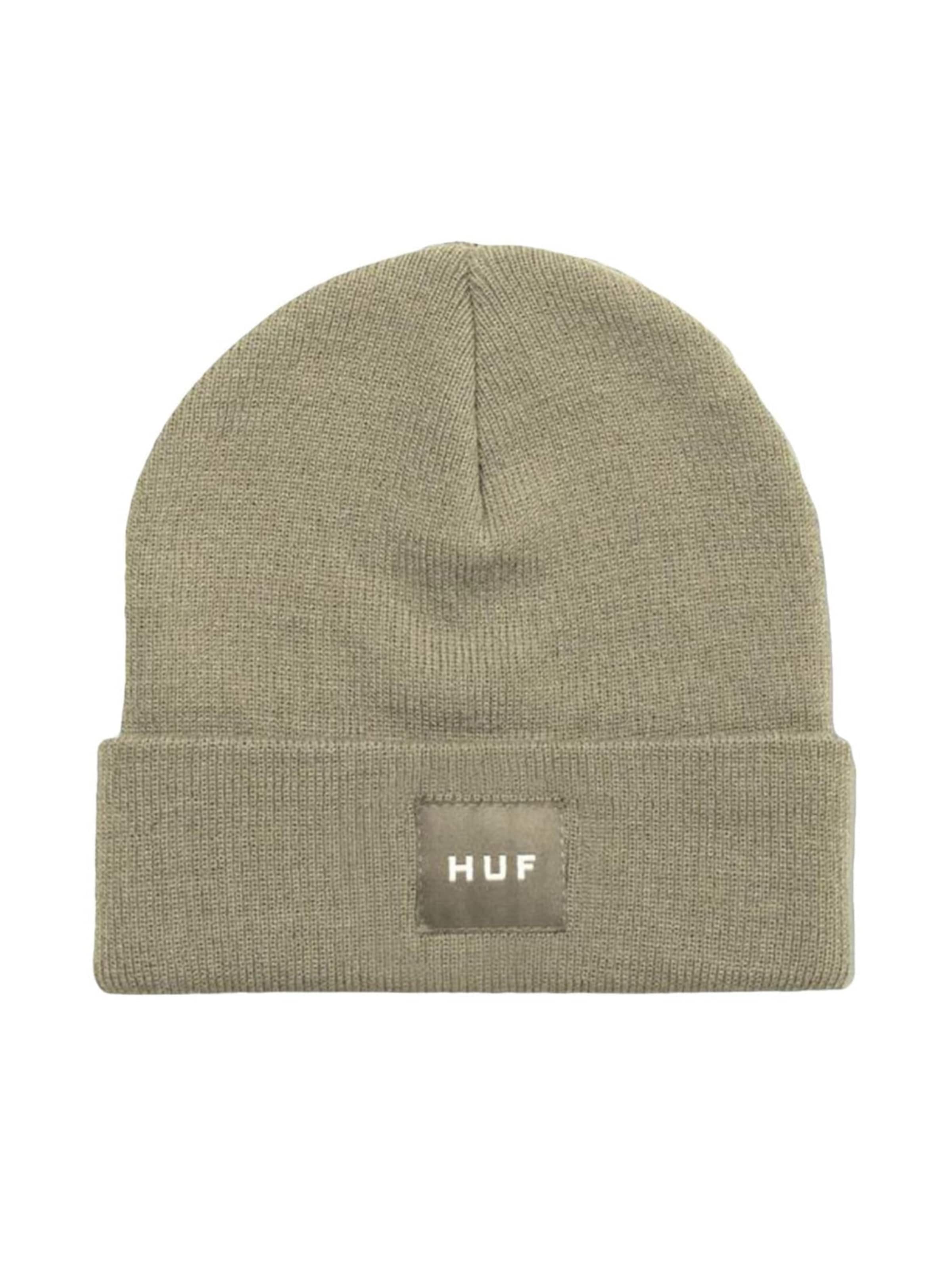 HUF Muts 'Set Box Beanie Putty Green' in Beige: voorkant