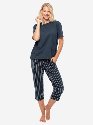 SCHIESSER Pajama 'Organic Cotton' in Blue