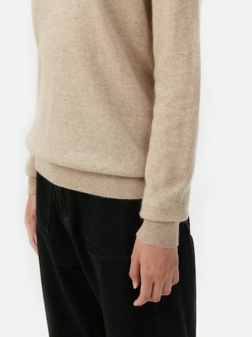 GOBI Cashmere Trui 'Women's Essential Cashmere Crewneck Sweater' in Beige