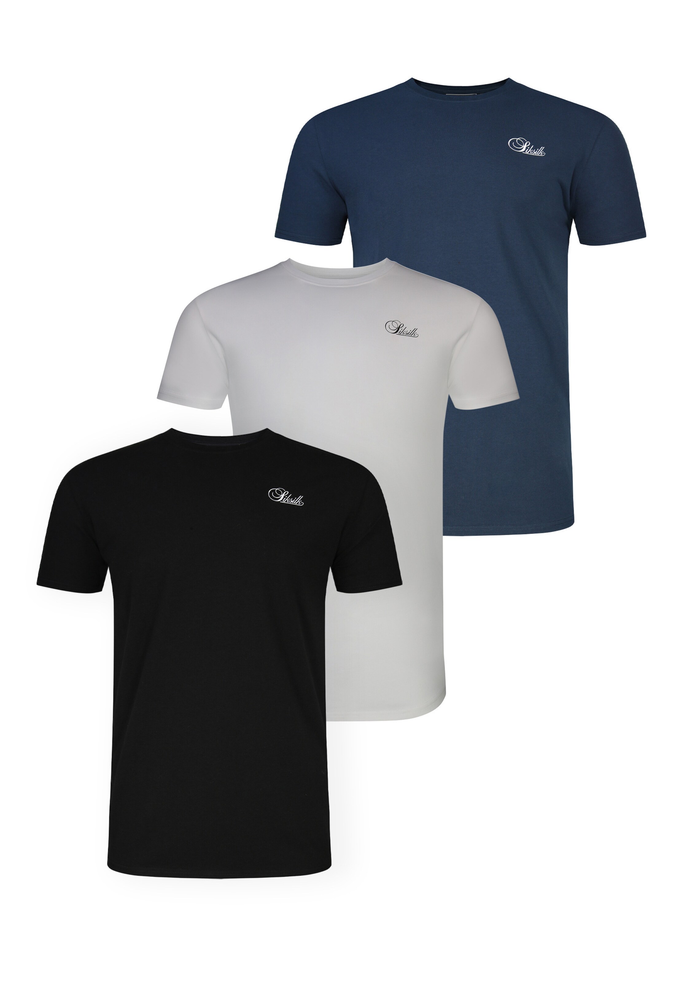 SikSilk Shirt in Navy / Black / White, Item view