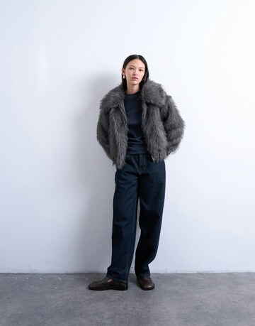 TOPSHOP Демисезонная куртка 'JULIAN' в Серый